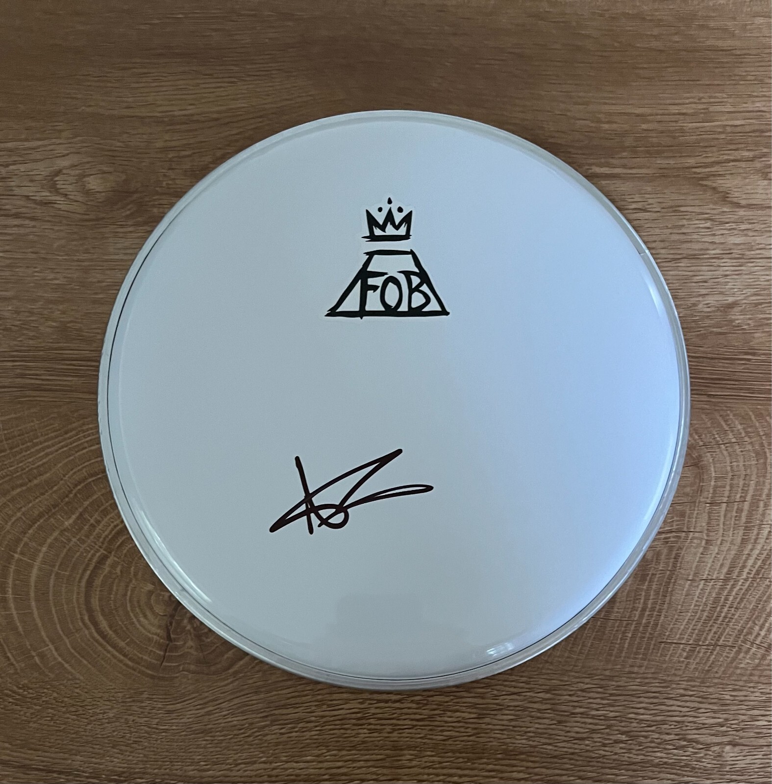 * ANDY HURLEY * SIGNED 10″ DRUMHEAD * FALL OUT BOY * DRUMMER * 2 COLLECTIBLE MEMORABILIA