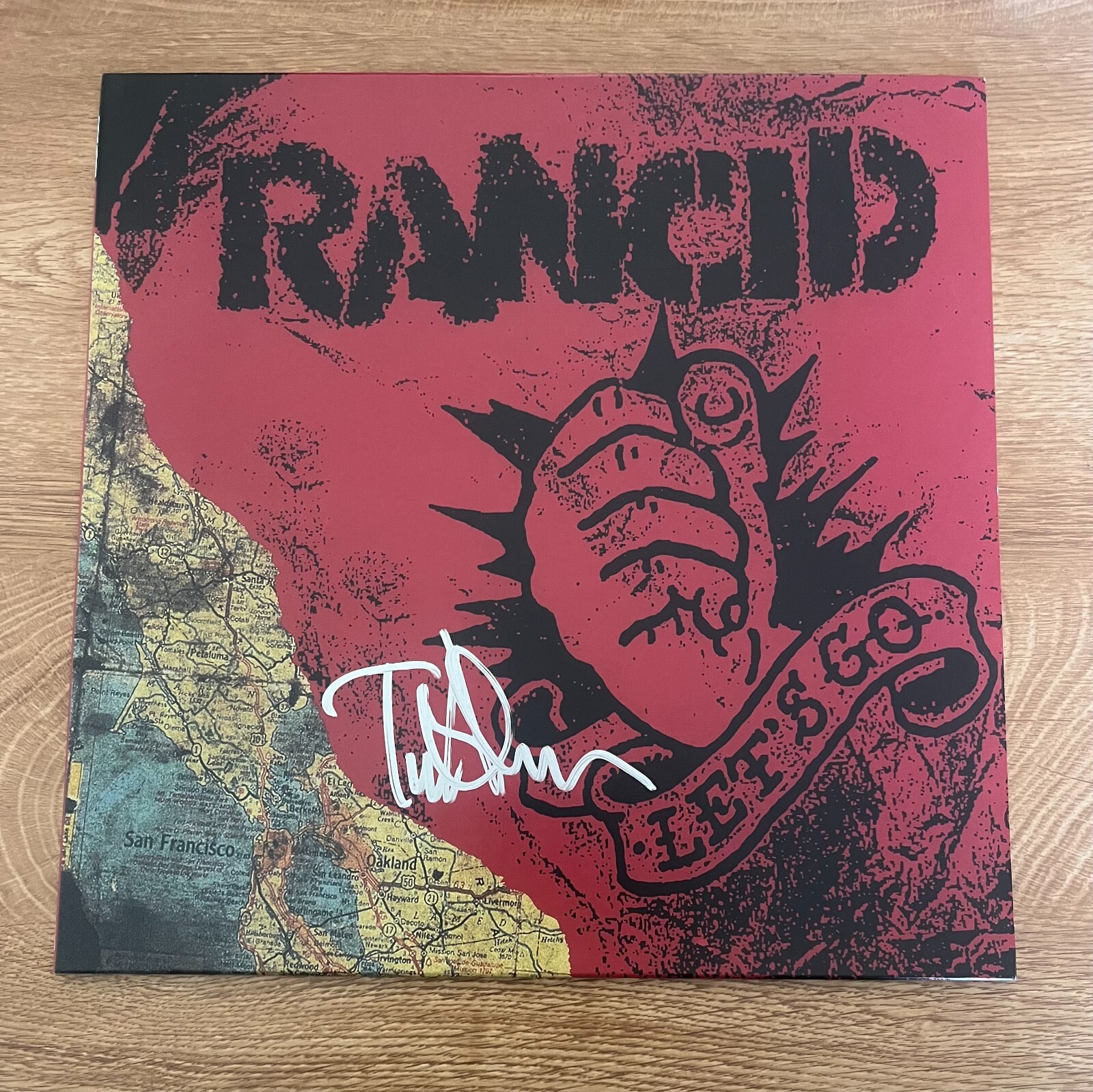 * TIM ARMSTRONG * signed vinyl album * RANCID * LET'S GO * 1