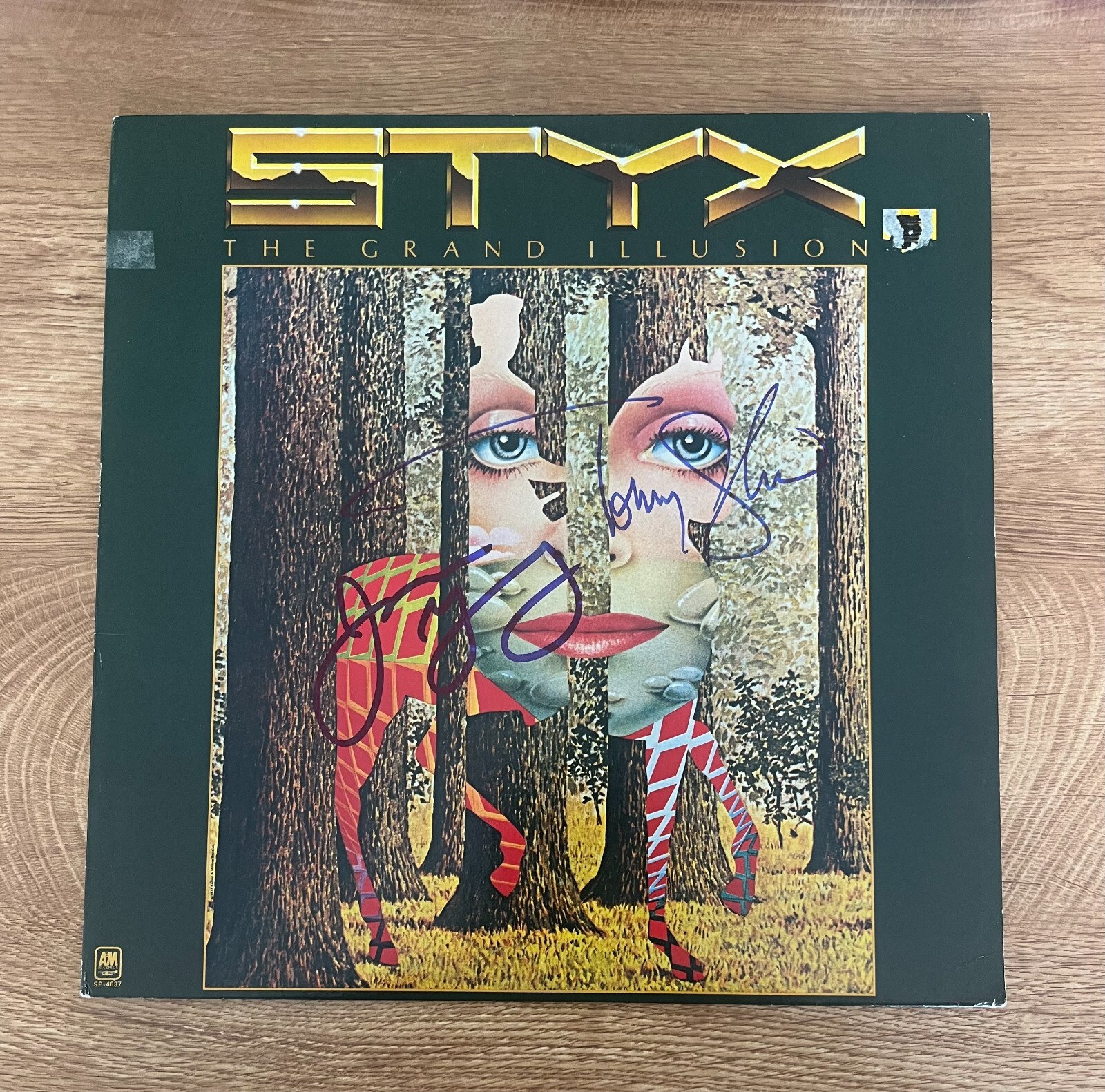 * STYX * signed album * THE GRAND ILLUSION * JAMES YOUNG & TOMMY SHAW *
