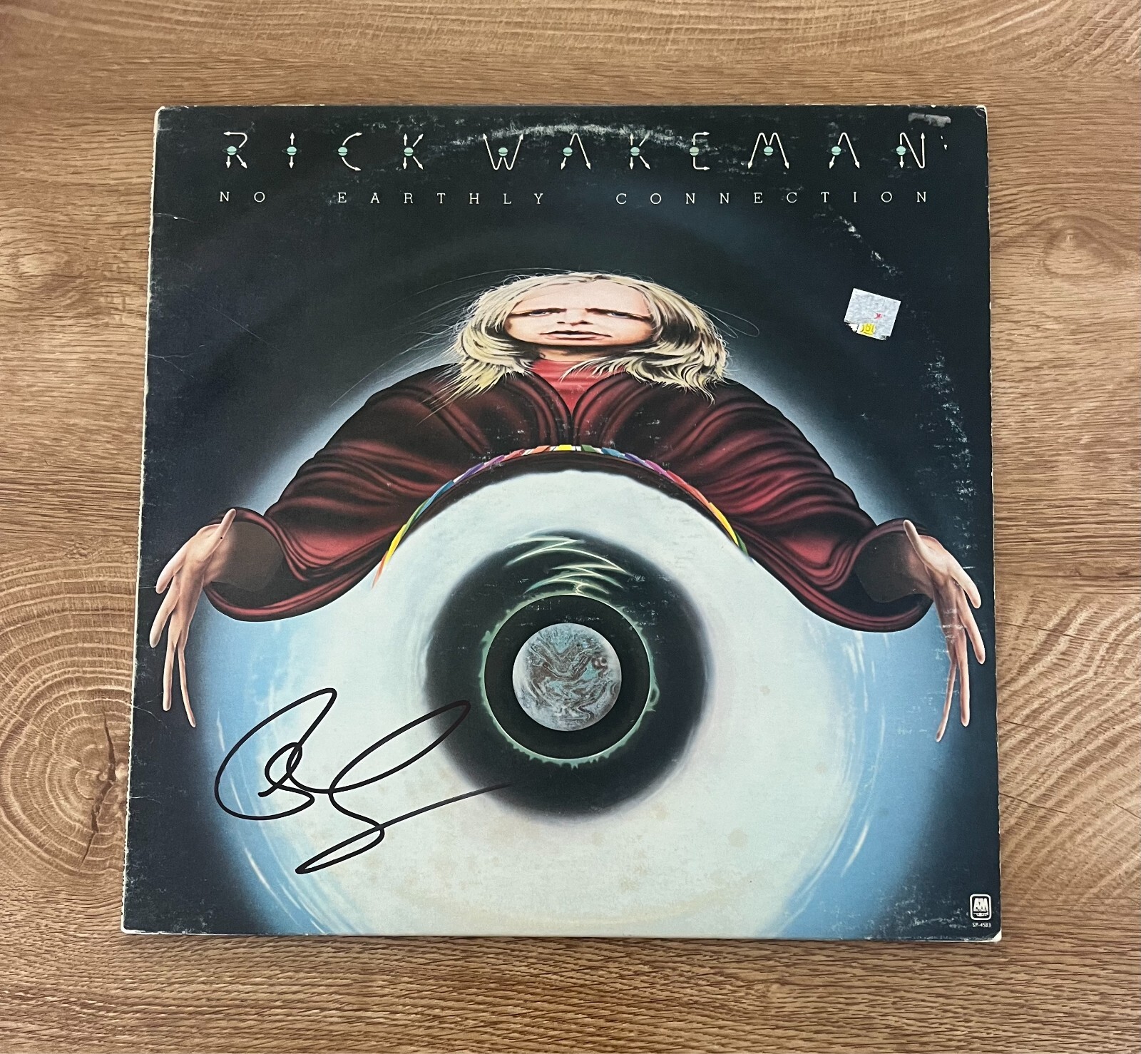 * RICK WAKEMAN * signed vinyl album * NO EARTHLY CONNECTION * 1