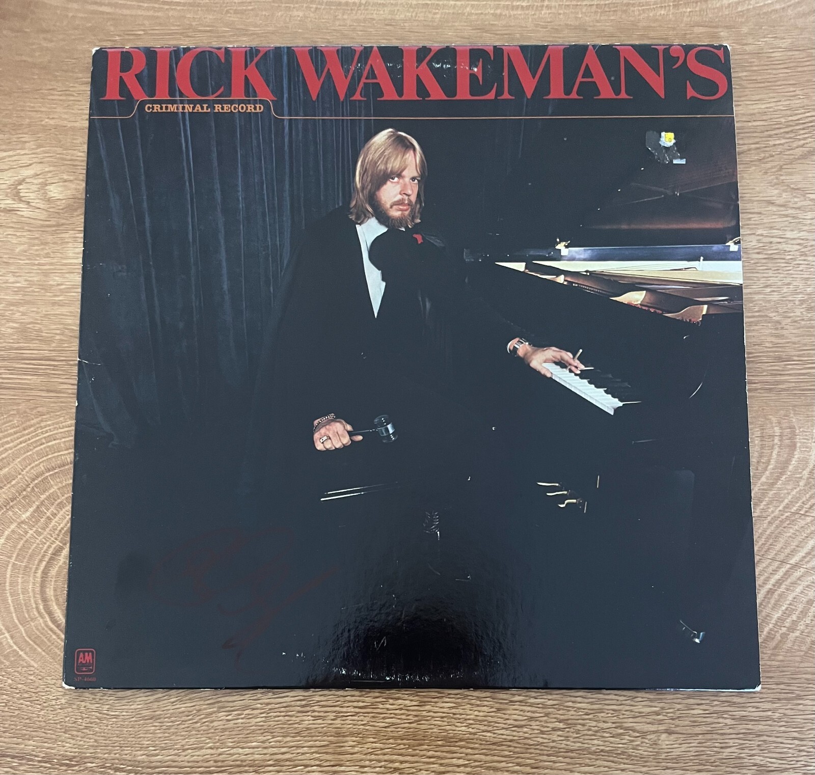 * RICK WAKEMAN * signed vinyl album * CRIMINAL RECORD *