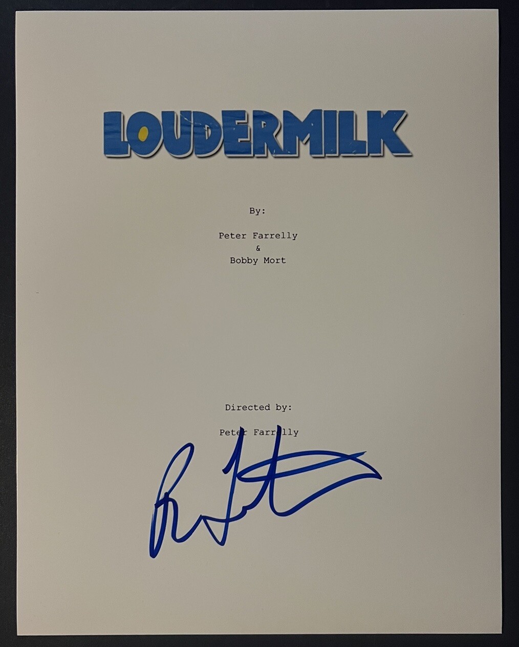 RON LIVINGSTON SIGNED SCRIPT COVER LOUDERMILK TV SHOW AUTHENTIC AUTOGRAPH COA