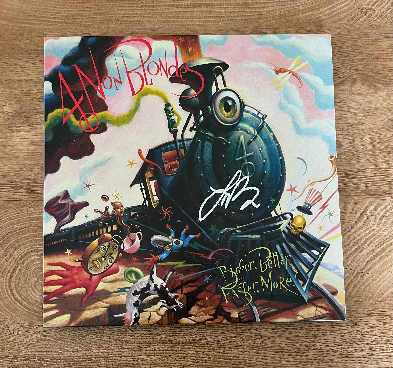 * LINDA PERRY * signed album * 4 NON BLONDES * BIGGER, BETTER, FASTER, MORE *