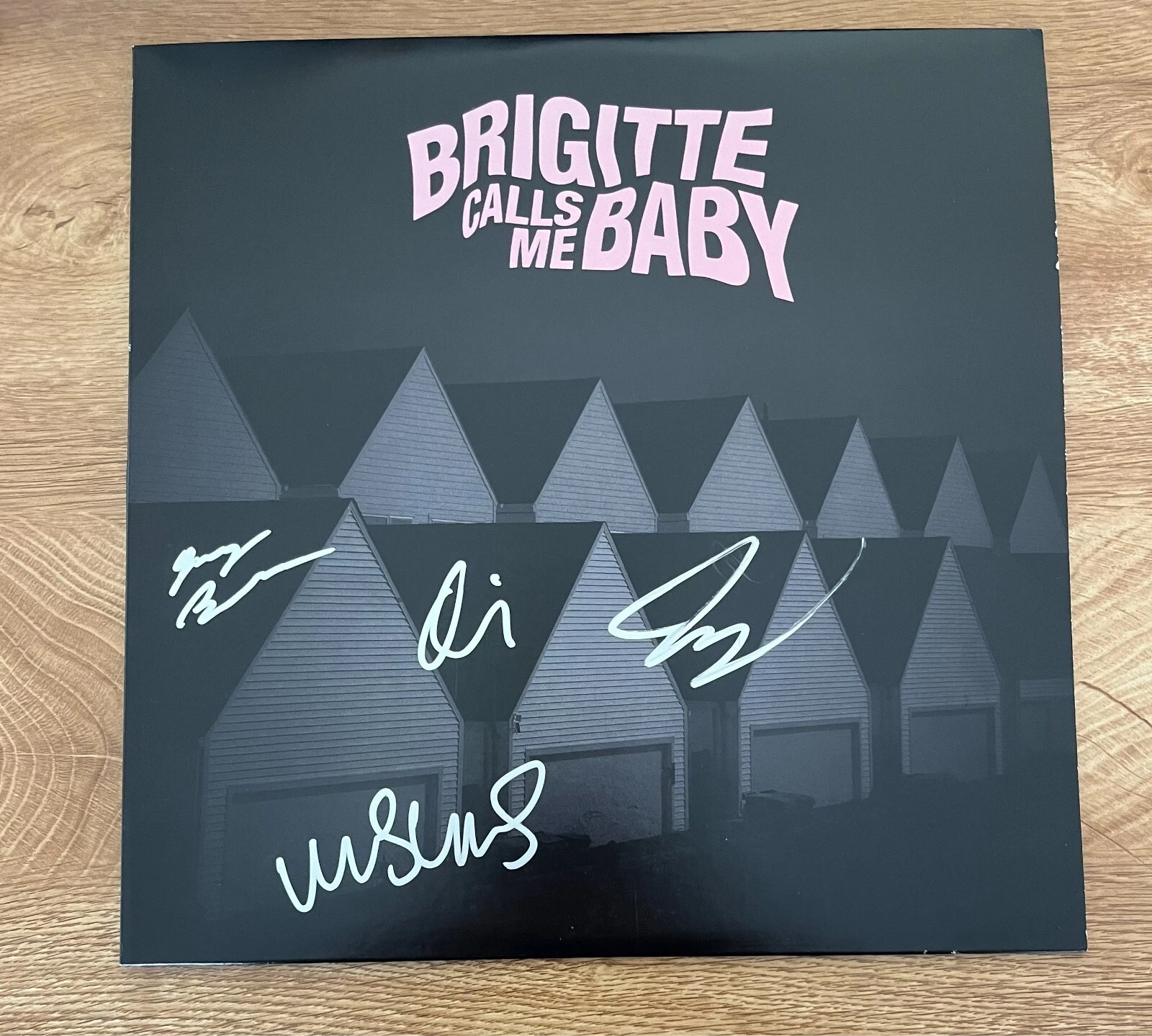 * BRIGITTE CALLS ME BABY * signed vinyl album * WES LEVINS, JEREMY, JAKE & DEVIN