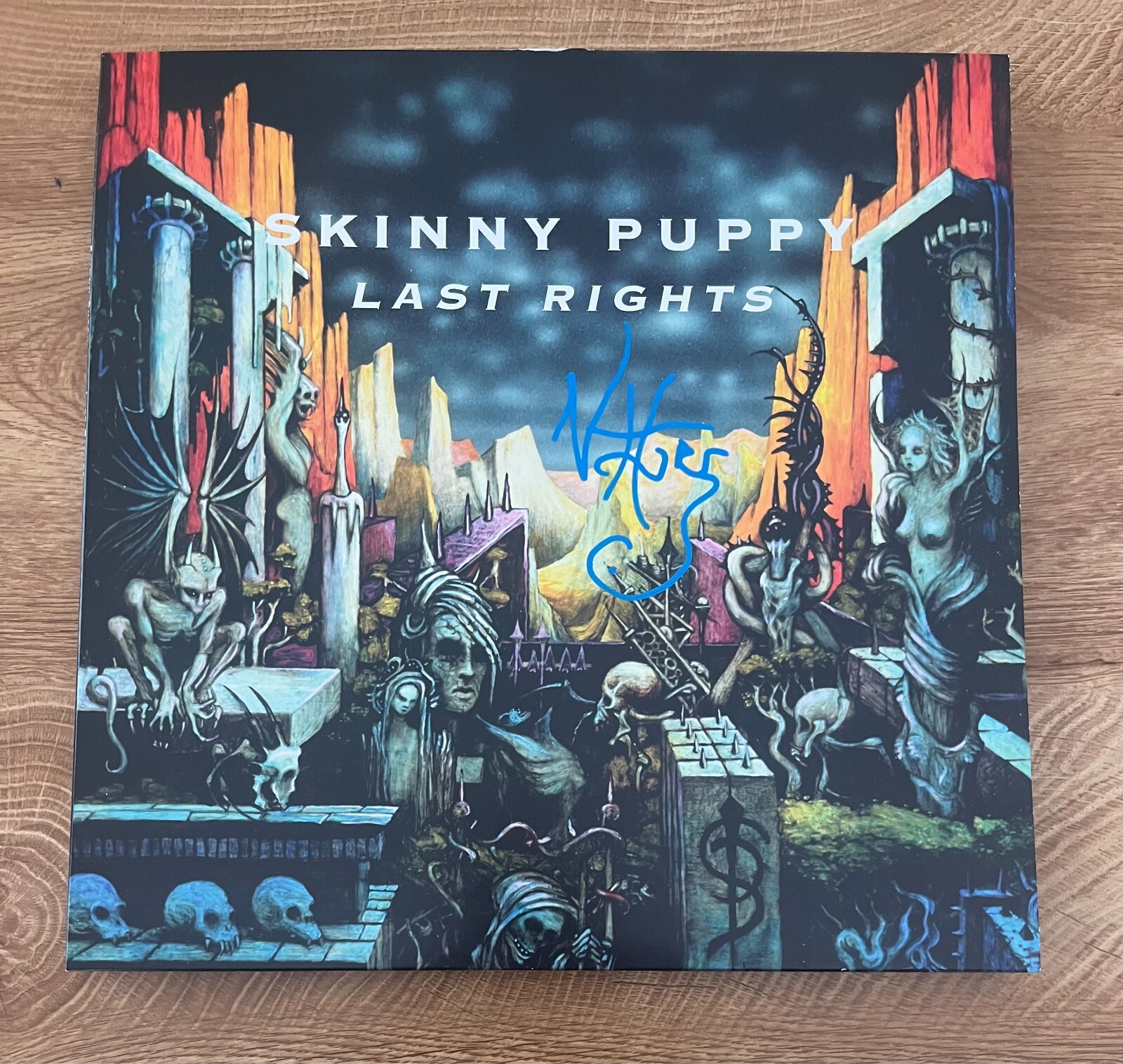 * NIVEK OGRE * signed vinyl album * SKINNY PUPPY * LAST RIGHTS *