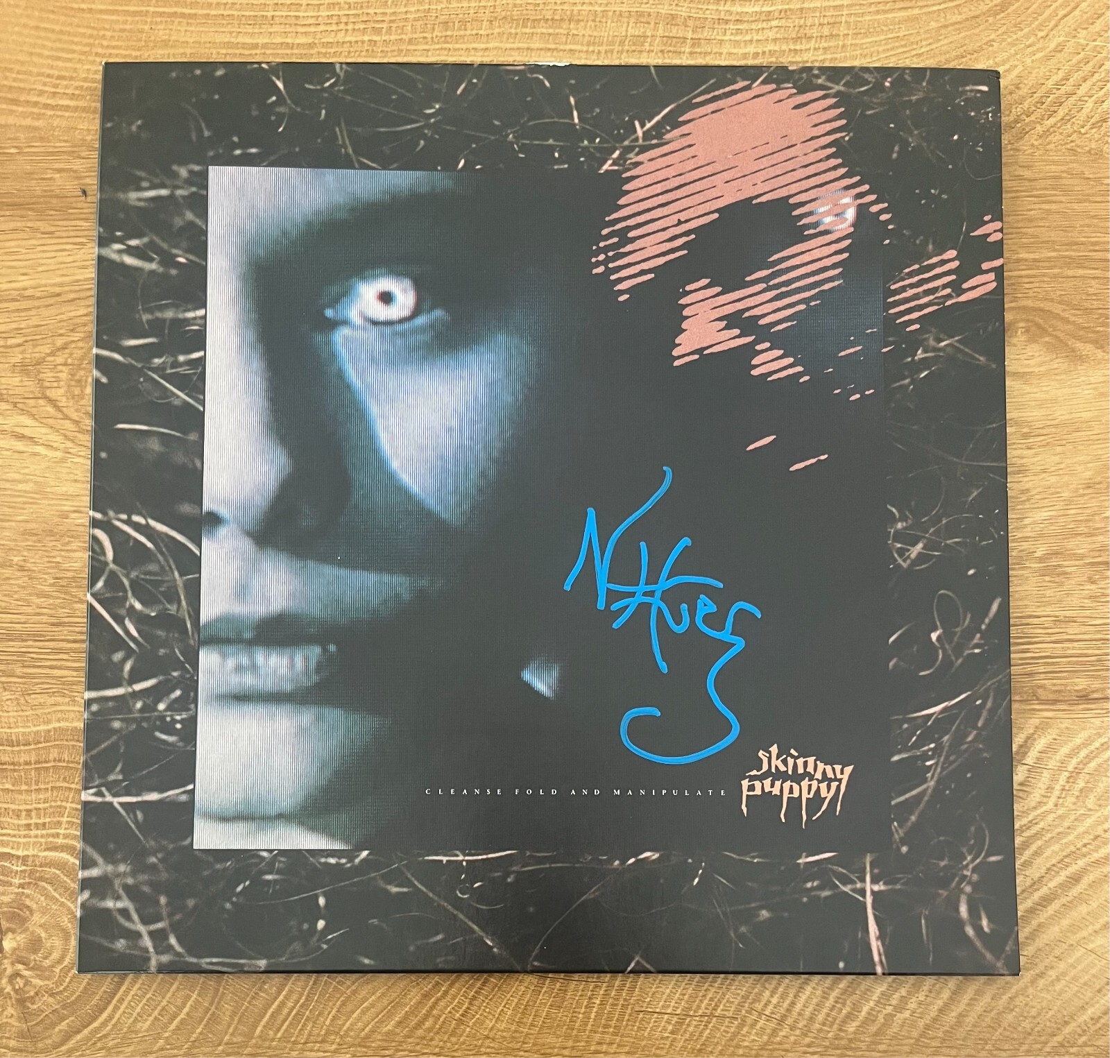 * NIVEK OGRE * signed vinyl album * SKINNY PUPPY * CLEANSE FOLD AND MANIPULATE *