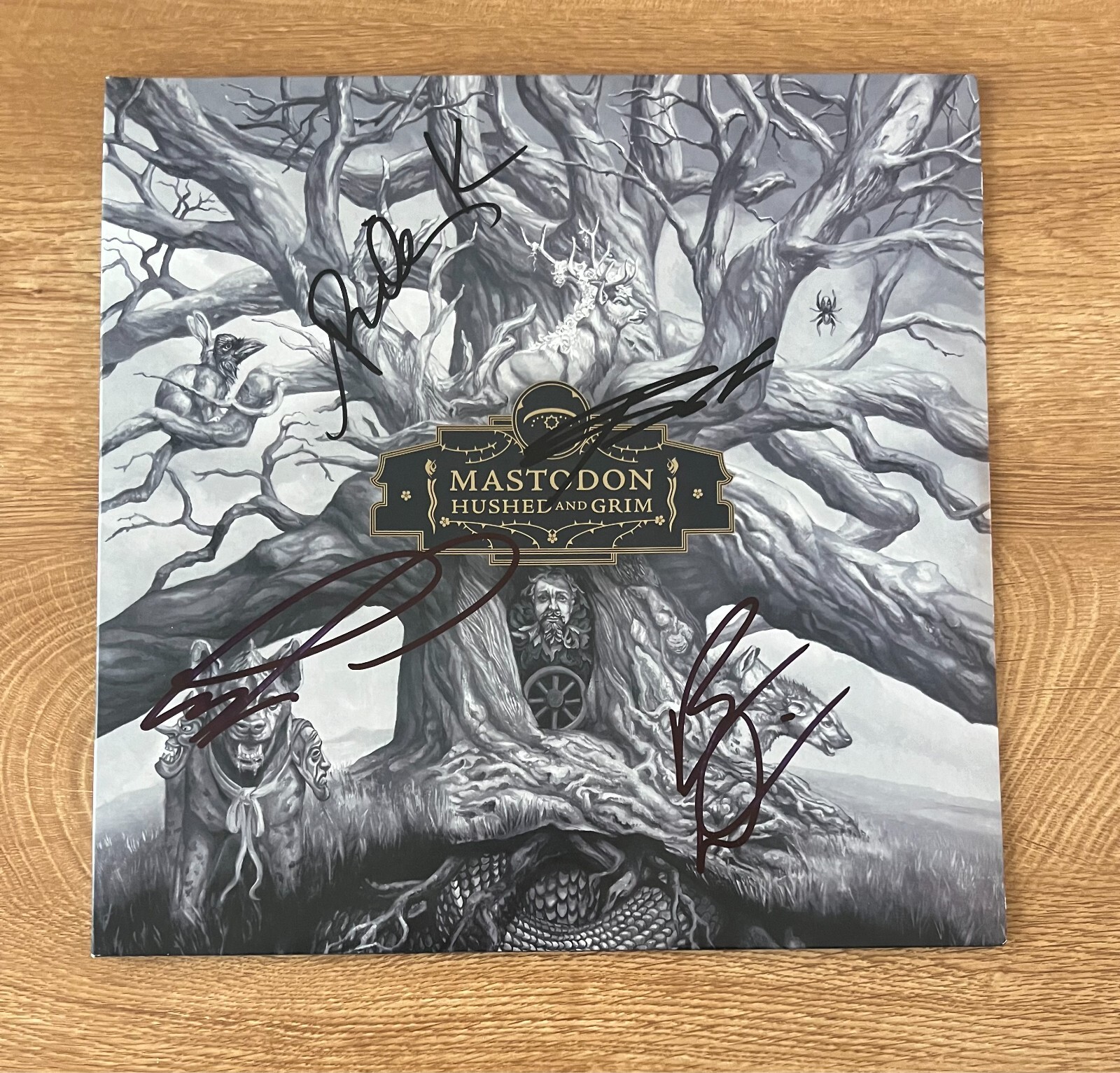 * MASTODON * signed vinyl album * HUSHED AND GRIM * BRENT HINDS *