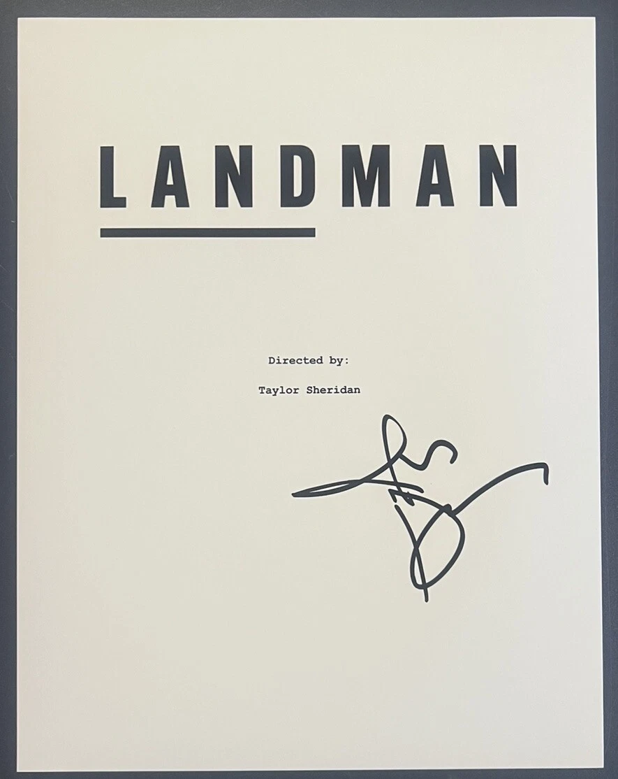 JON HAMM SIGNED SCRIPT LANDMAN TV SHOW ACTOR AUTHENTIC AUTOGRAPH COA