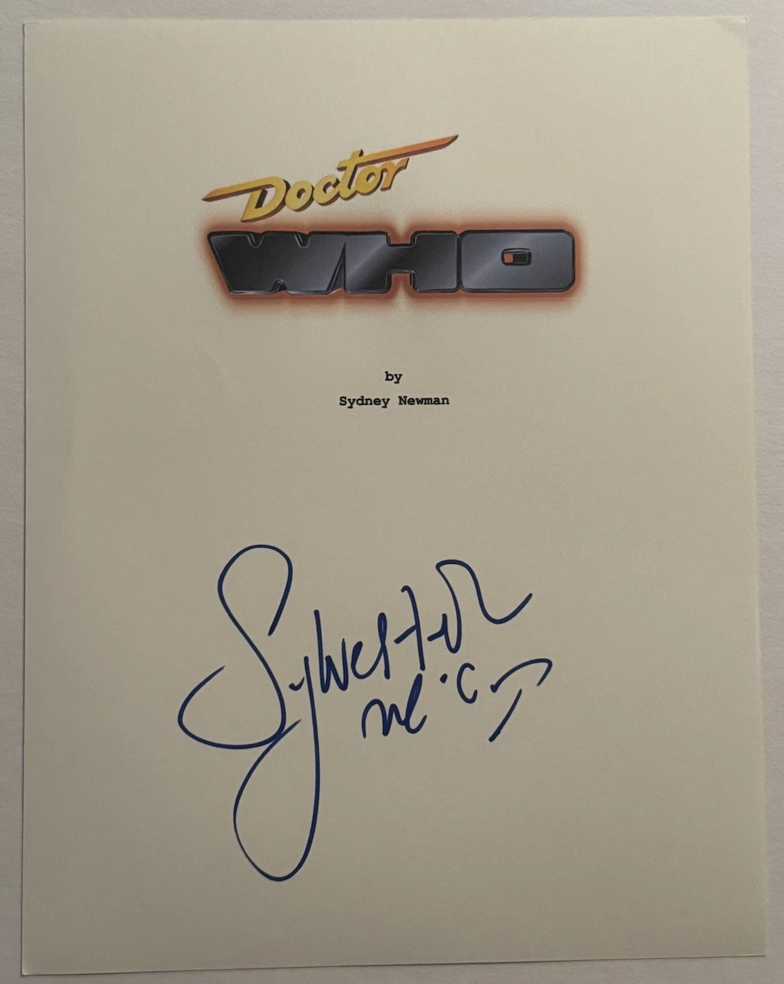 SYLVESTER MCCOY SIGNED SCRIPT DOCTOR WHO TV SHOW AUTHENTIC AUTOGRAPH COA