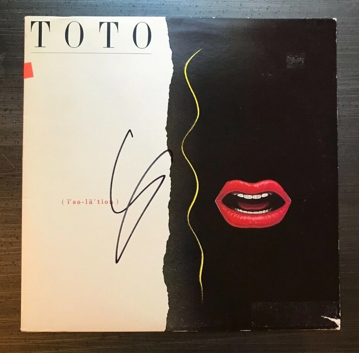 * STEVE LUKATHER * signed autographed vinyl album * TOTO * ISOLATION * 1