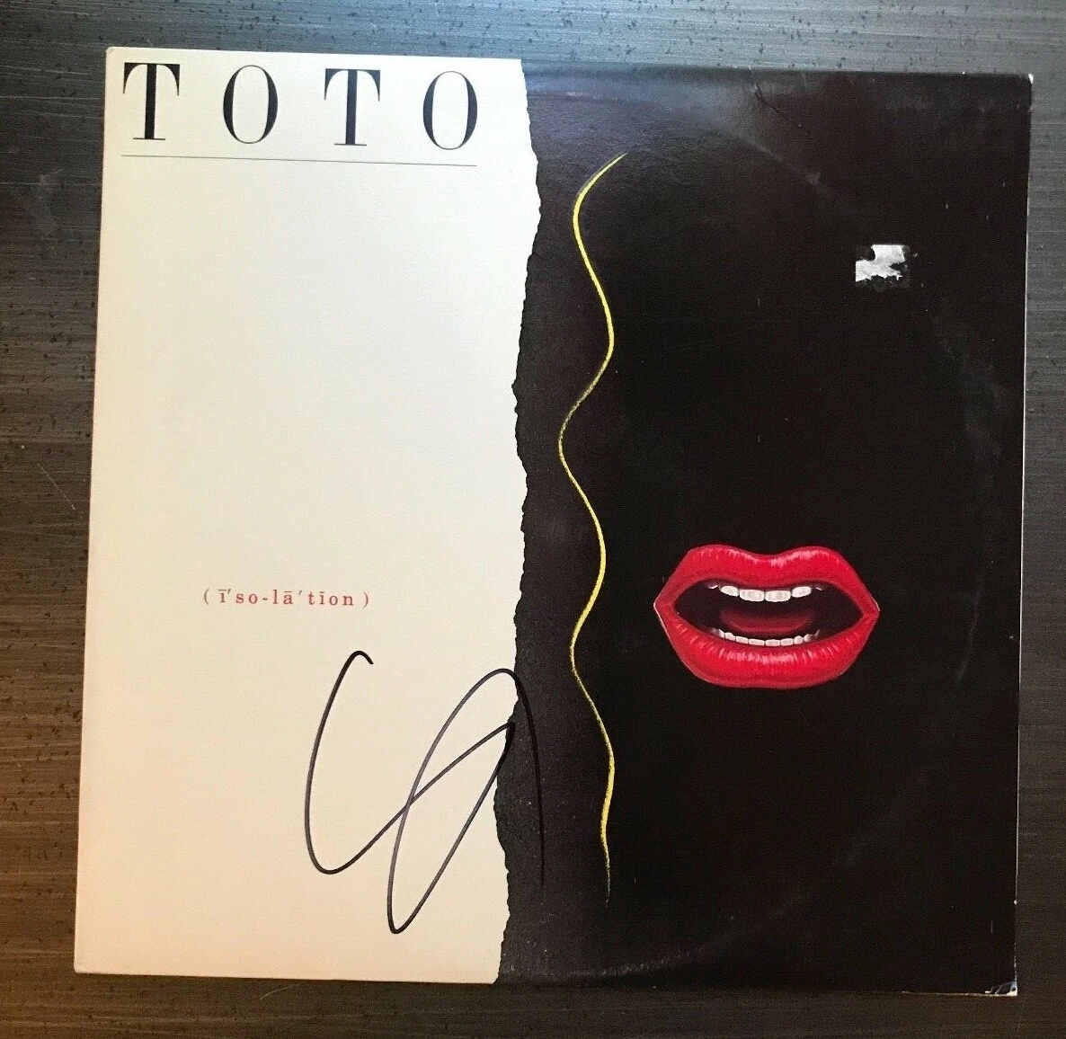 * STEVE LUKATHER * signed autographed vinyl album * TOTO * ISOLATION * 2