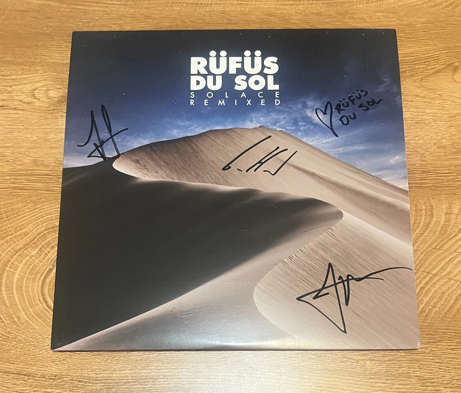 * RUFUS DU SOL * signed vinyl album * SOLACE REMIXED * TYRONE , JAMES & JON *