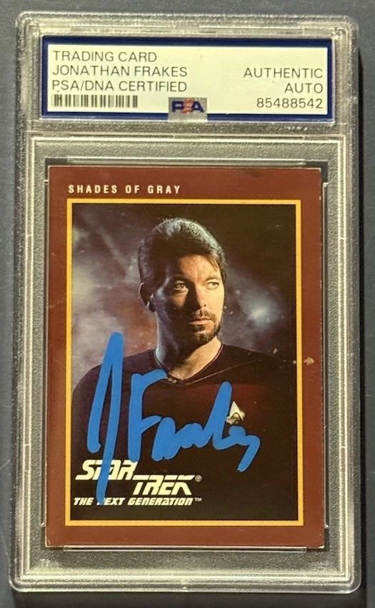 JONATHAN FRAKES Signed Card Auto 25th Anniversary Series 1 Riker STAR TREK PSA
