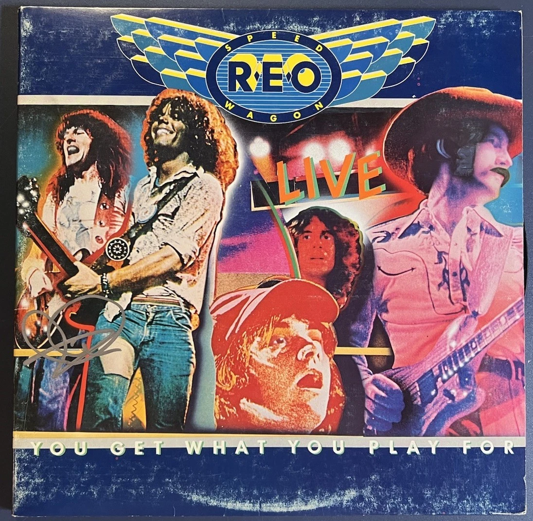 KEVIN CRONIN SIGNED REO SPEEDWAGON LIVE ALBUM VINYL AUTOGRAPH COA