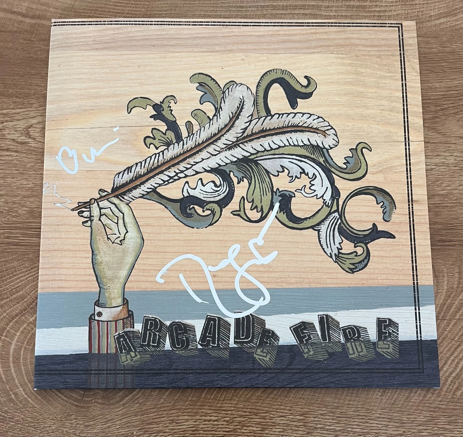 * ARCADE FIRE * signed vinyl album * FUNERAL * WIN BUTLER & REGINE CHASSAGNE *
