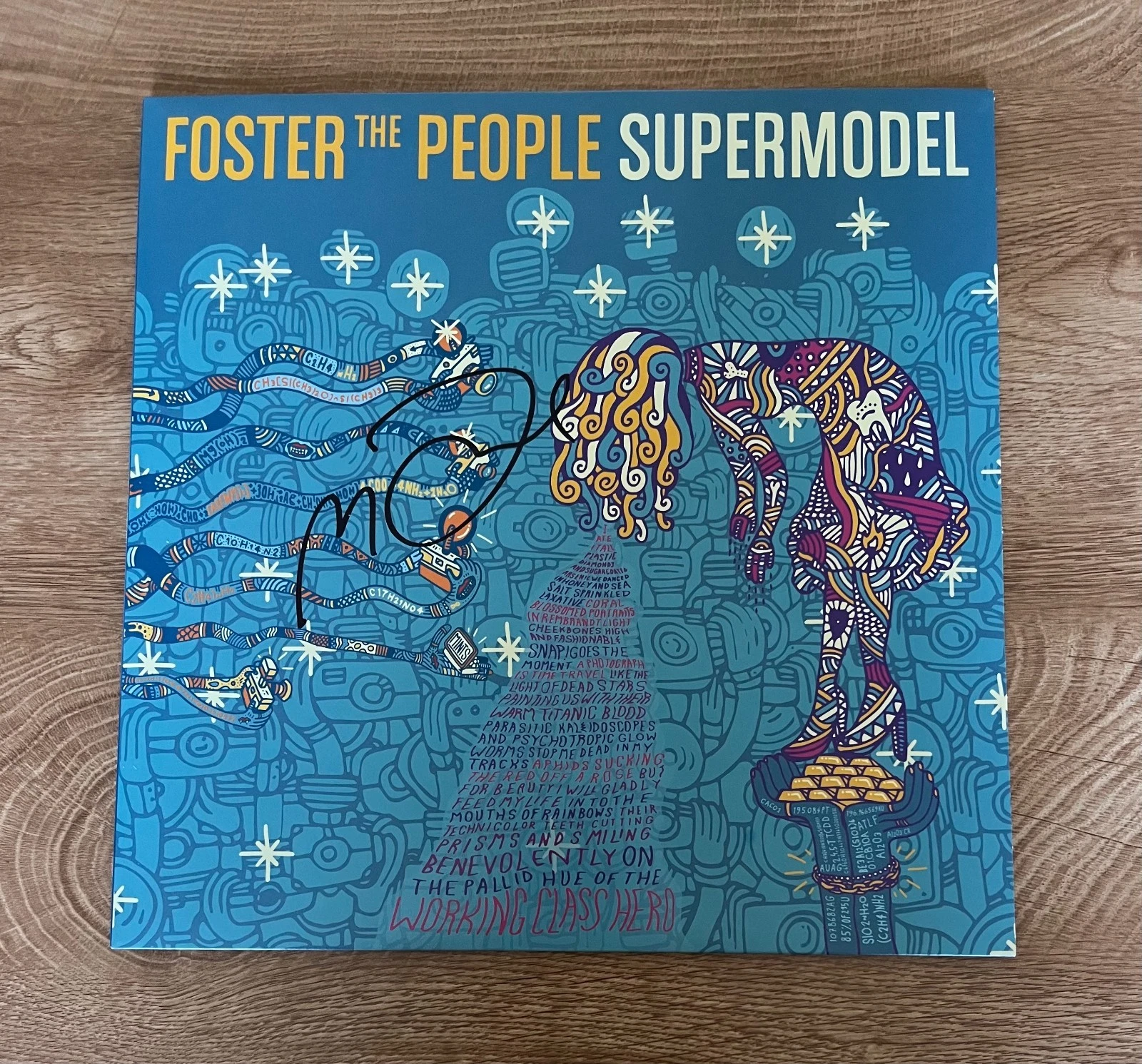 * MARK FOSTER * signed vinyl album * FOSTER THE PEOPLE * SUPERMODEL *
