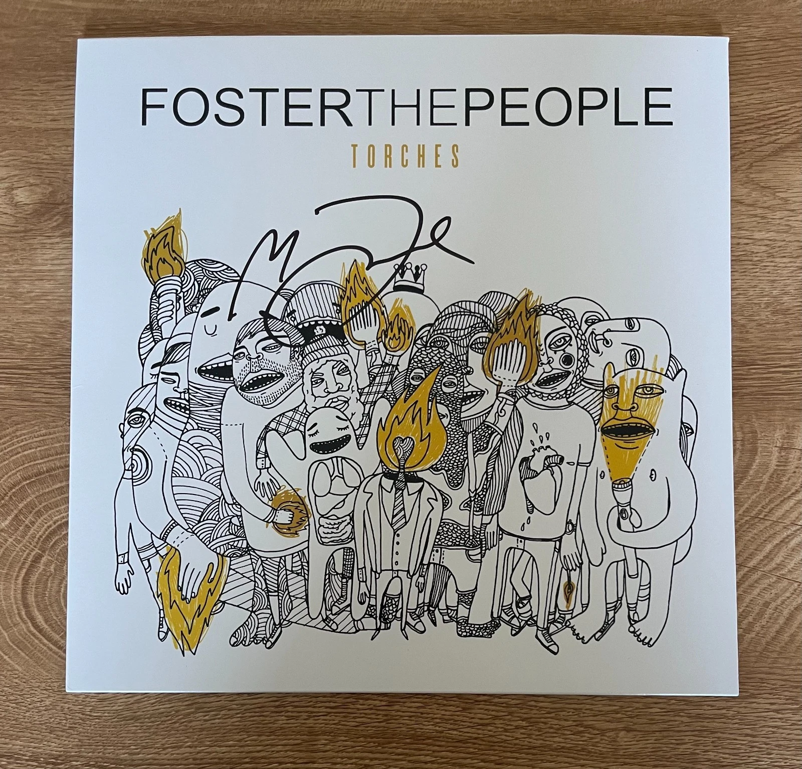 * MARK FOSTER * signed vinyl album * FOSTER THE PEOPLE * TORCHES *