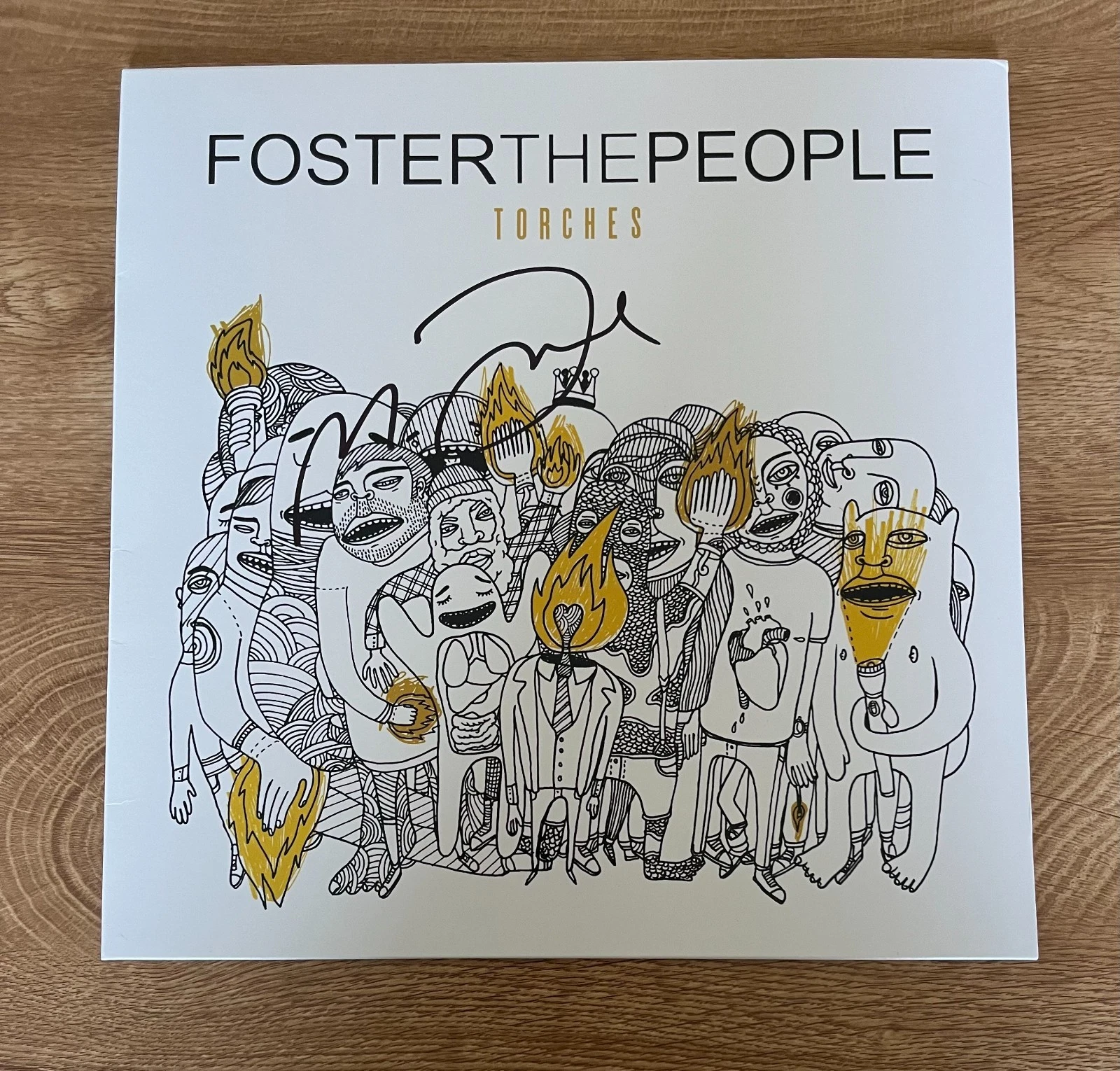 * MARK FOSTER * signed vinyl album * FOSTER THE PEOPLE * TORCHES *