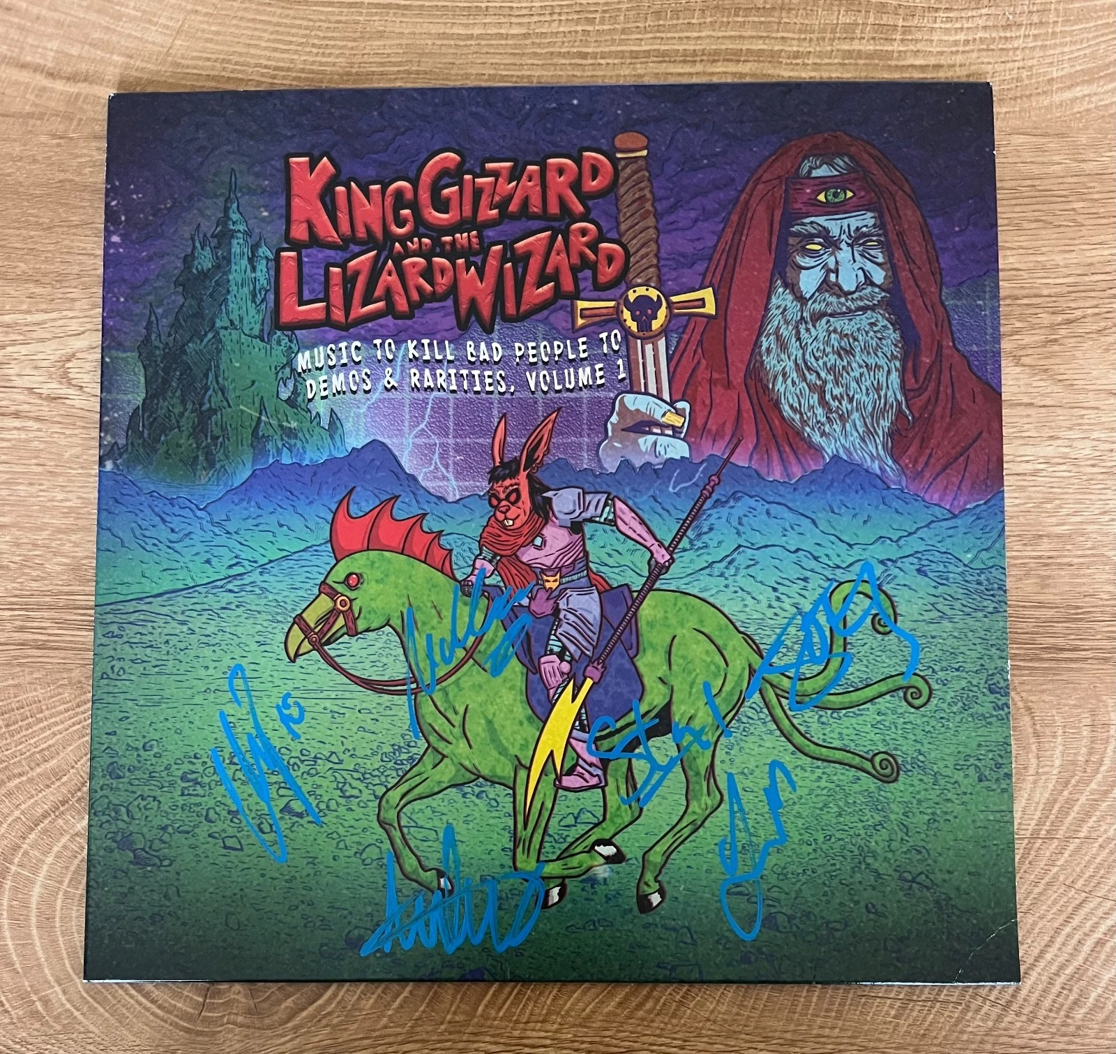 * KING GIZZARD & LIZARD WIZARD * signed album * MUSIC TO KILL BAD PEOPLE BY *