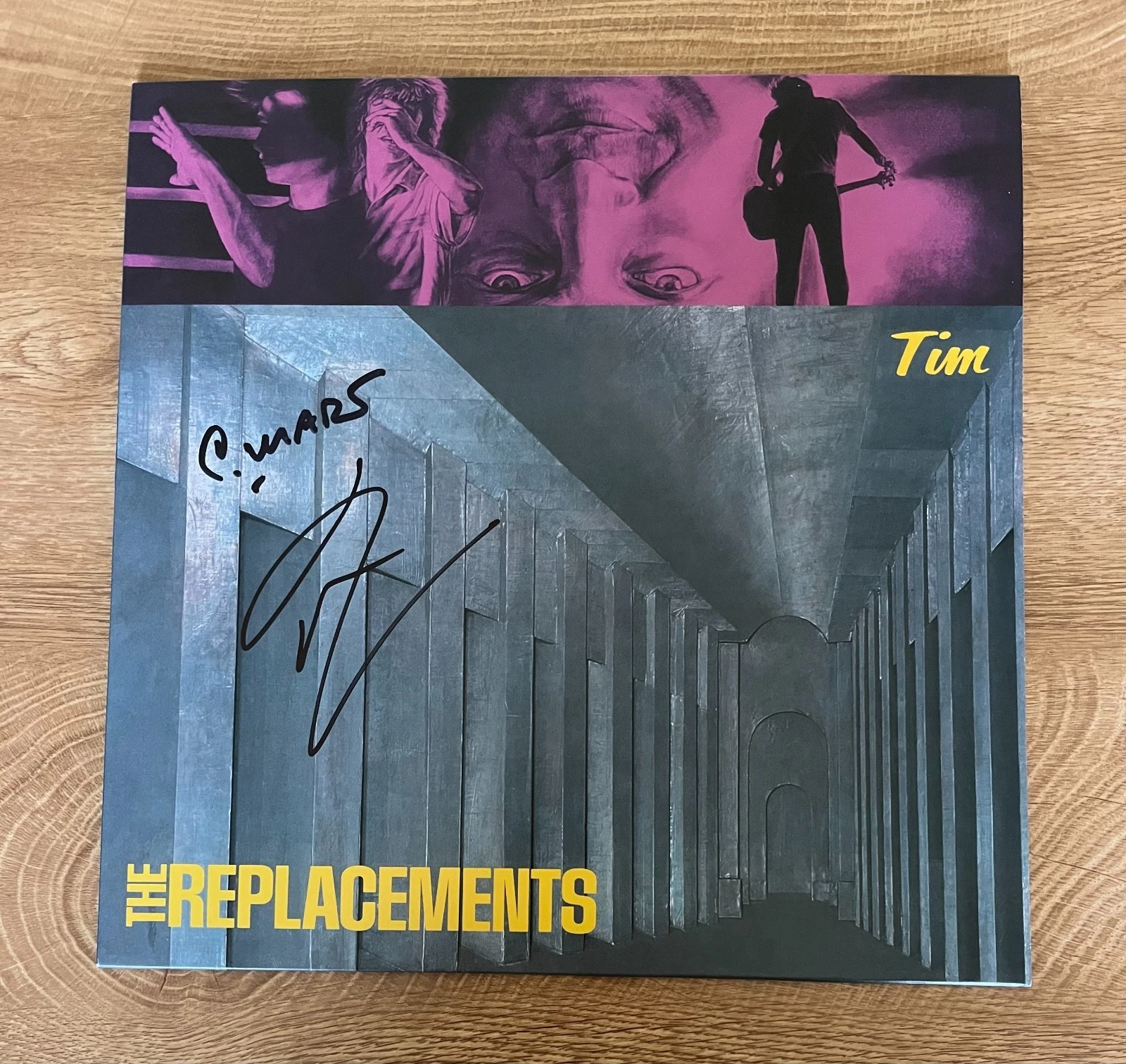 * THE REPLACEMENTS * signed vinyl album * TOMMY STINSON & CHRIS MARS * TIM *