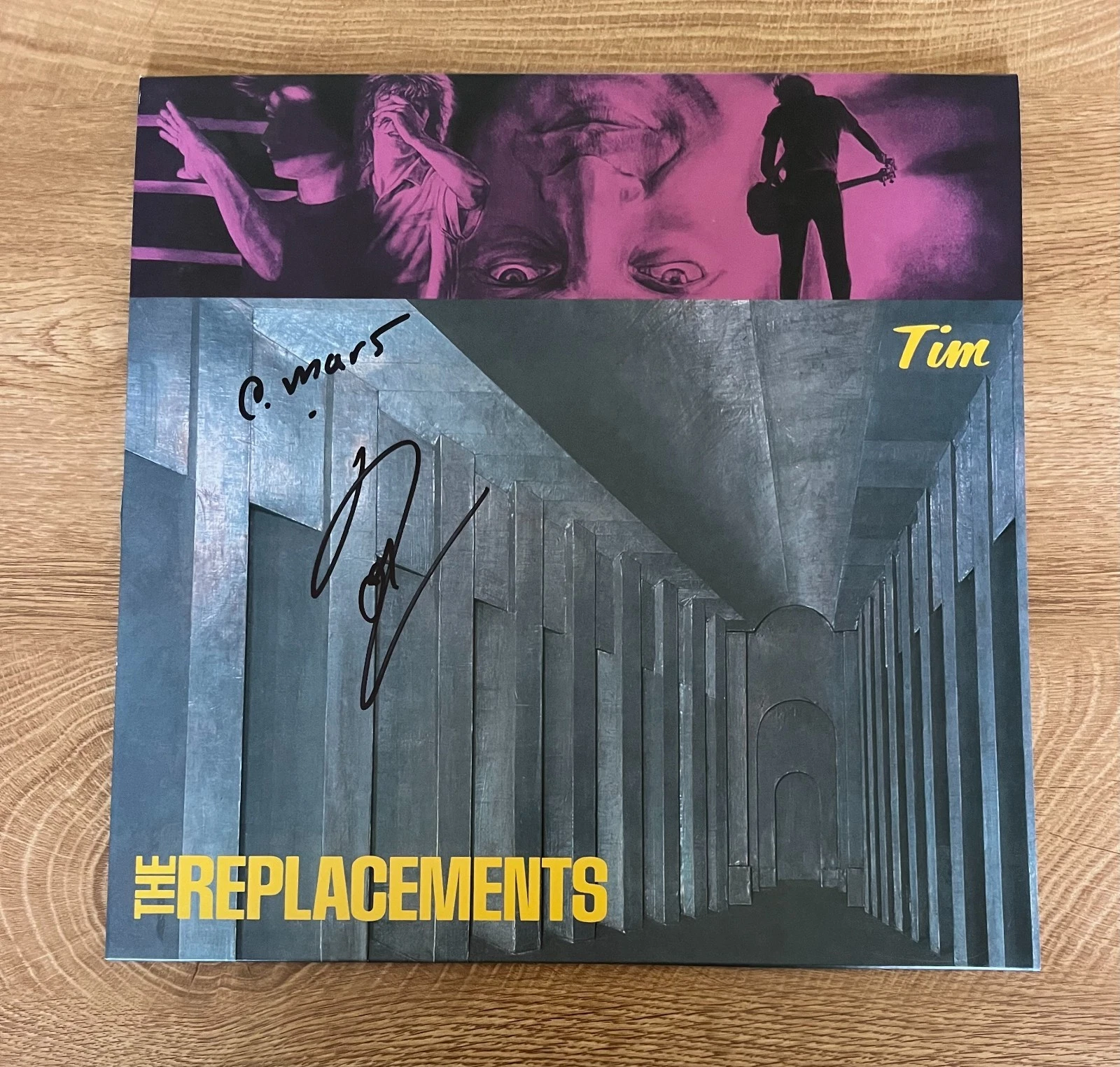 * THE REPLACEMENTS * signed vinyl album * TOMMY STINSON & CHRIS MARS * TIM *