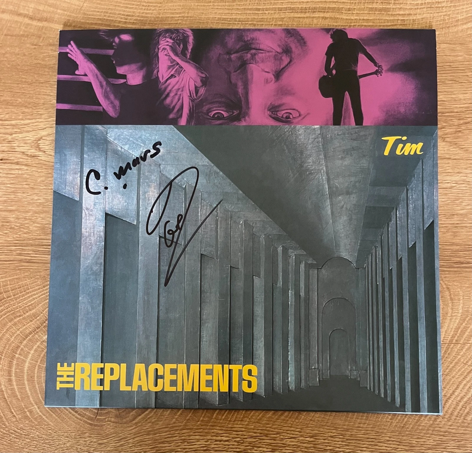 * THE REPLACEMENTS * signed vinyl album * TOMMY STINSON & CHRIS MARS * TIM *
