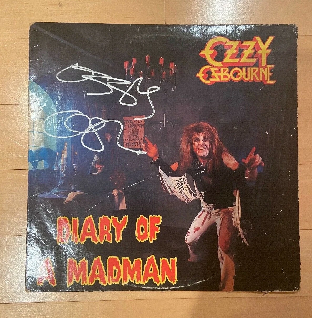 * OZZY OSBOURNE * signed vinyl album * DIARY OF A DEADMAN * COA * 3