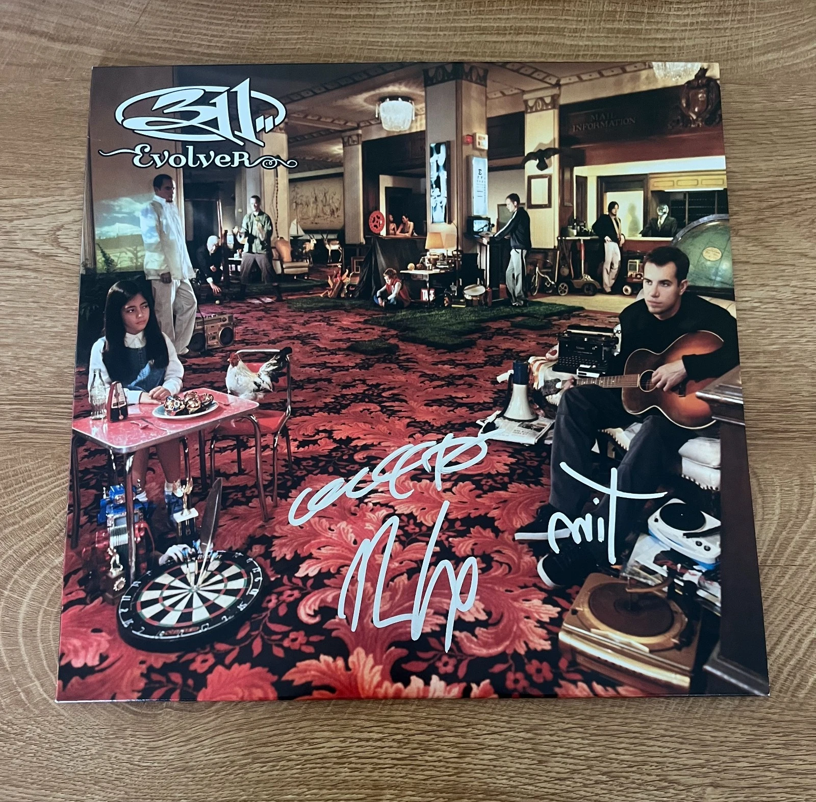 * 311 * signed album * EVOLVER * NICK HEXUM, TIM MAHONEY & CHAD SEXTON