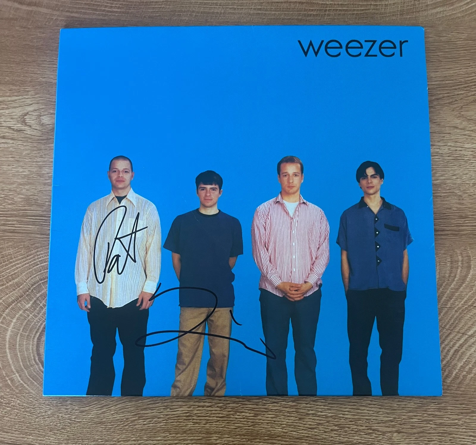 * WEEZER * signed vinyl album * BLUE ALBUM * RIVERS CUOMO & PATRICK WILSON *