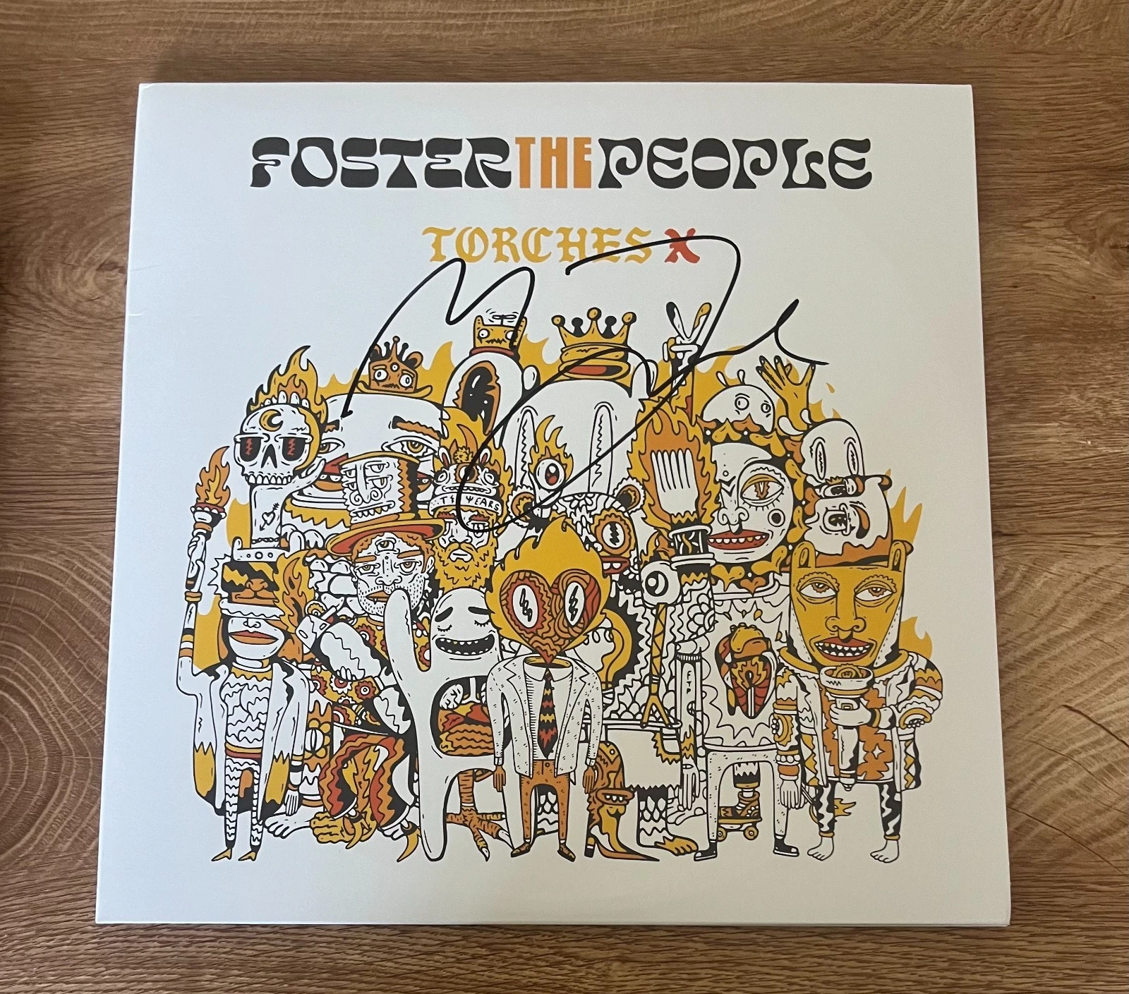 * MARK FOSTER * signed vinyl album * FOSTER THE PEOPLE * TORCHES X *