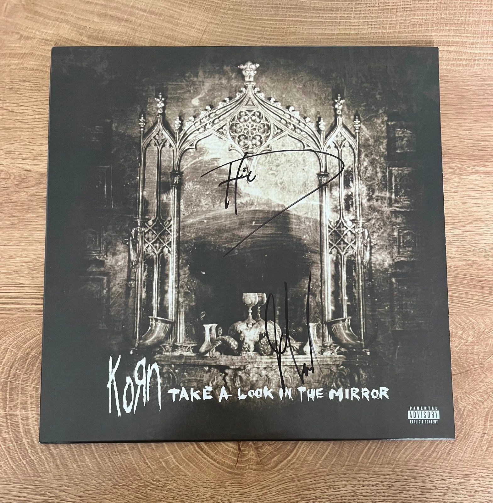* KORN * signed vinyl album * TAKE A LOOK IN THE MIRROR * HEAD & MUNKY *