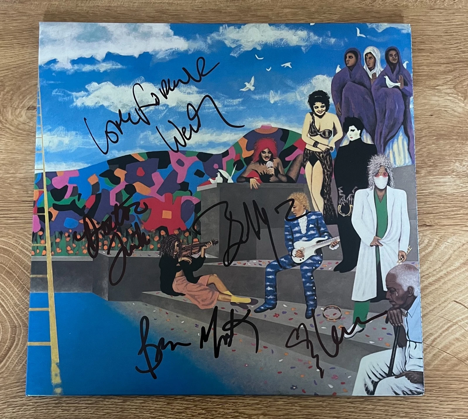 * THE REVOLUTION * signed vinyl album * PRINCE * AROUND THE WORLD IN A DAY *