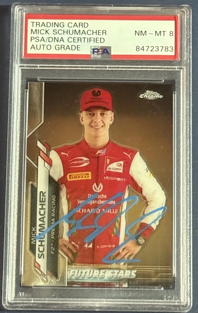 2020 Topps Chrome Formula 1 F1 Mick Schumacher Signed Auto Autograph #53 PSA