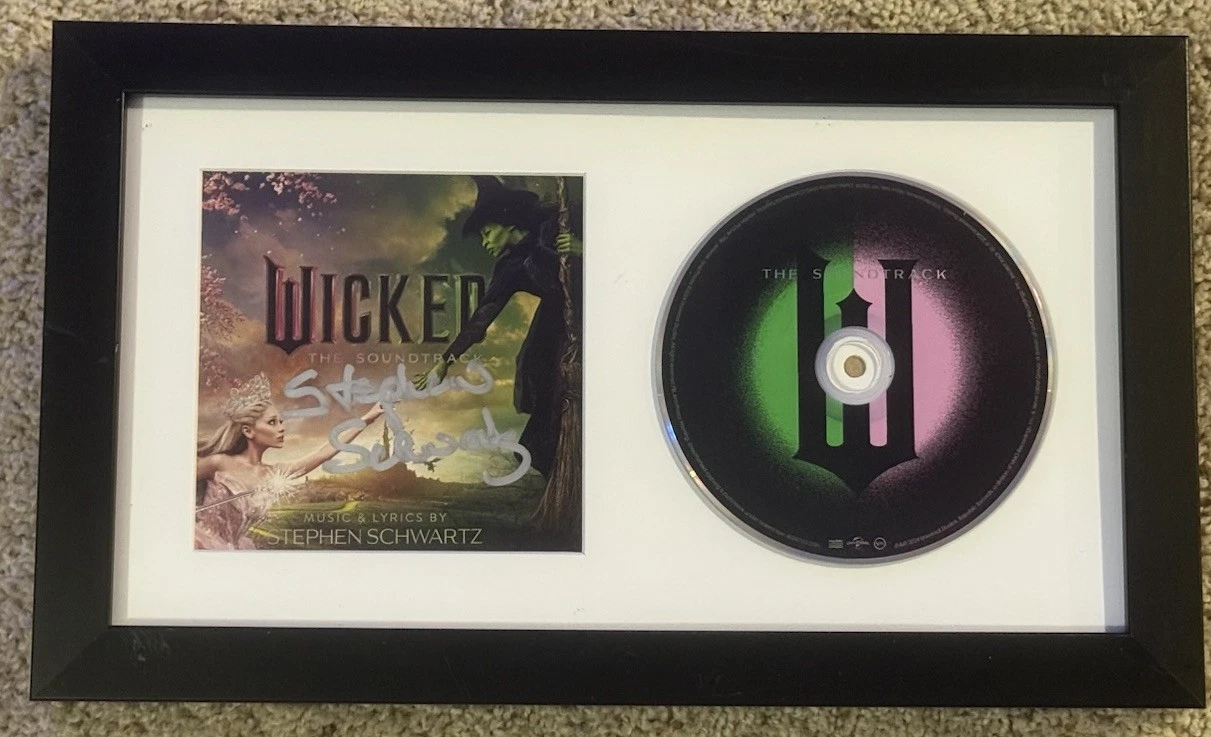 STEPHEN SCHWARTZ SIGNED WICKED MOVIE FRAMED CD AUTOGRAPH AUTHENTIC COA