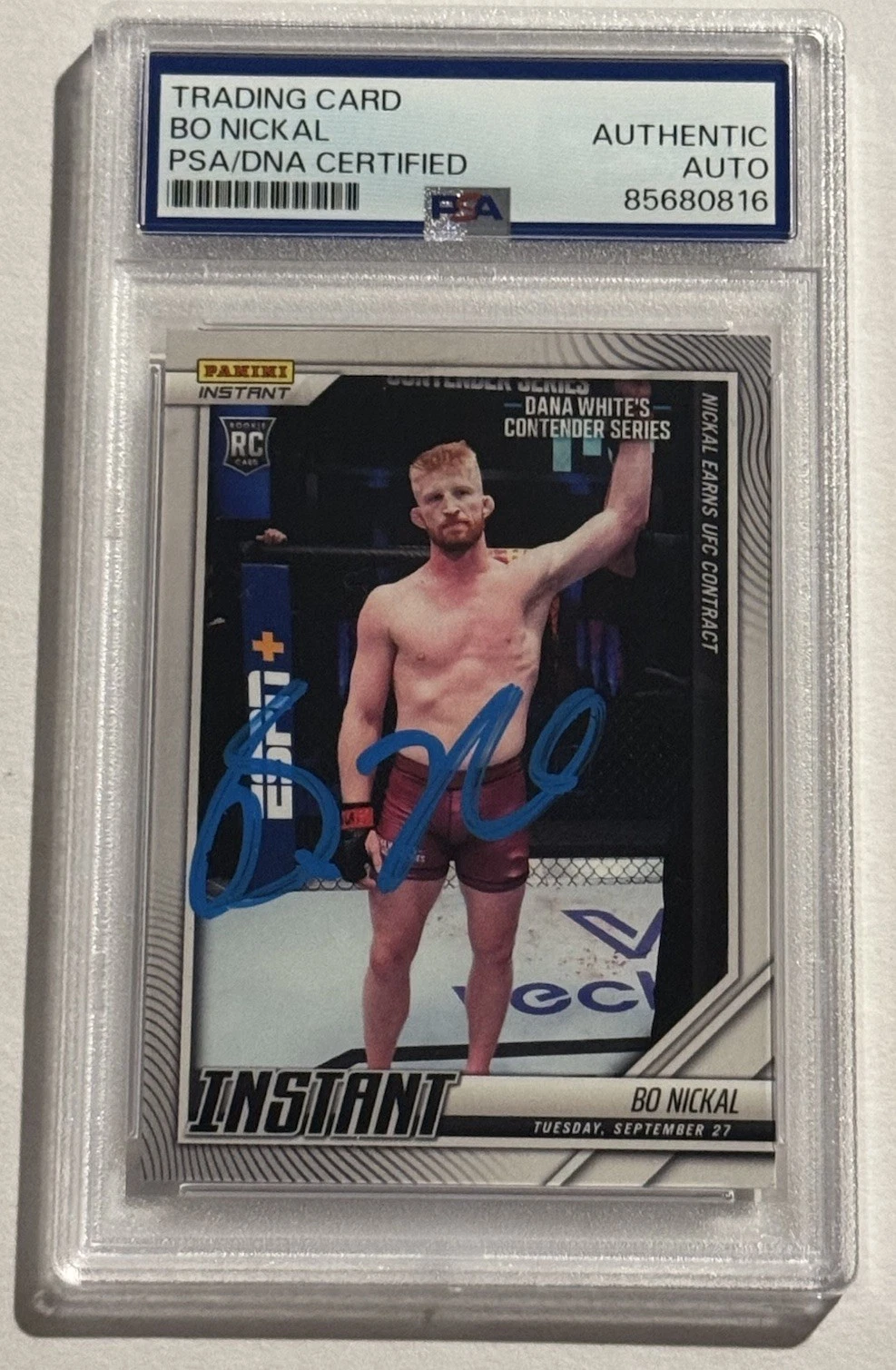 2022 Panini UFC BO NICKAL PSA AUTO RC Rookie AUTO Signed 1/2558