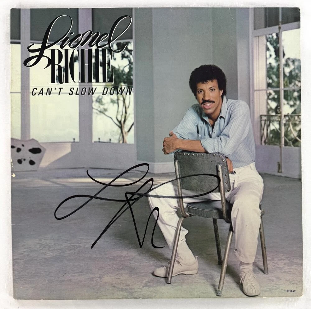 Lionel Richie Signed Autograph Can't Slow Down Album Vinyl Record LP w/ JSA COA