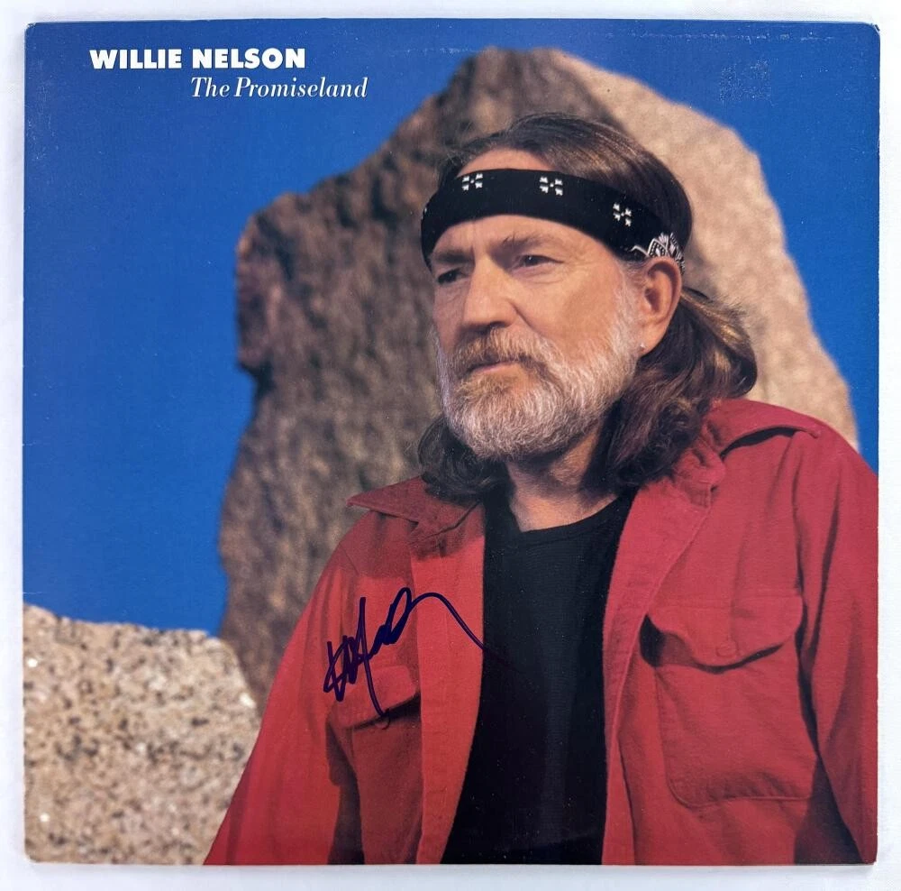 Willie Nelson Signed Autograph Album Vinyl Record LP - The Promiseland JSA COA