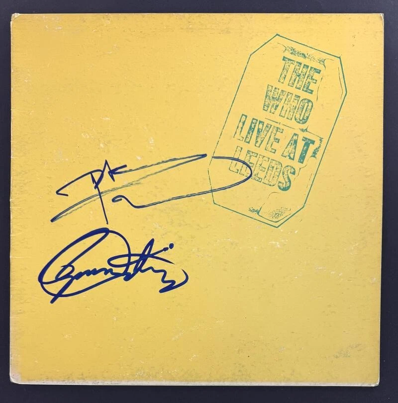 Roger Daltrey Pete Townshend Signed Autograph The Who Leeds Album Record JSA COA
