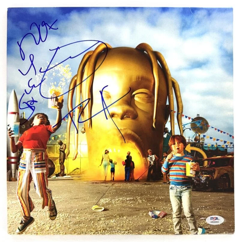 Travis Scott Signed Autograph Album Vinyl Record LP - ASTROWORLD w/ PSA COA