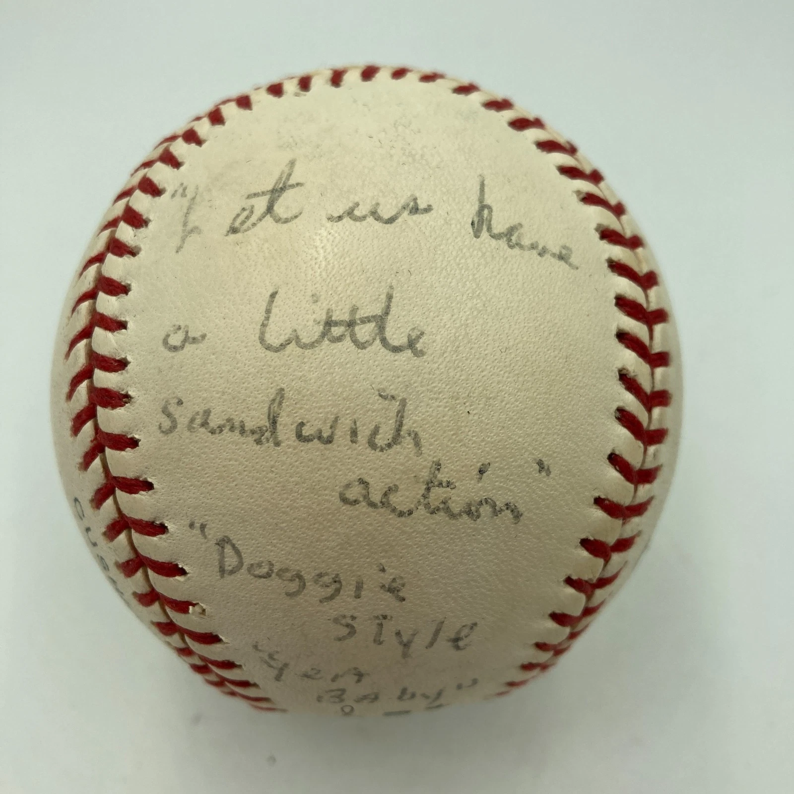 George Foster Signed Baseball To Lover With Provocative Inscription JSA