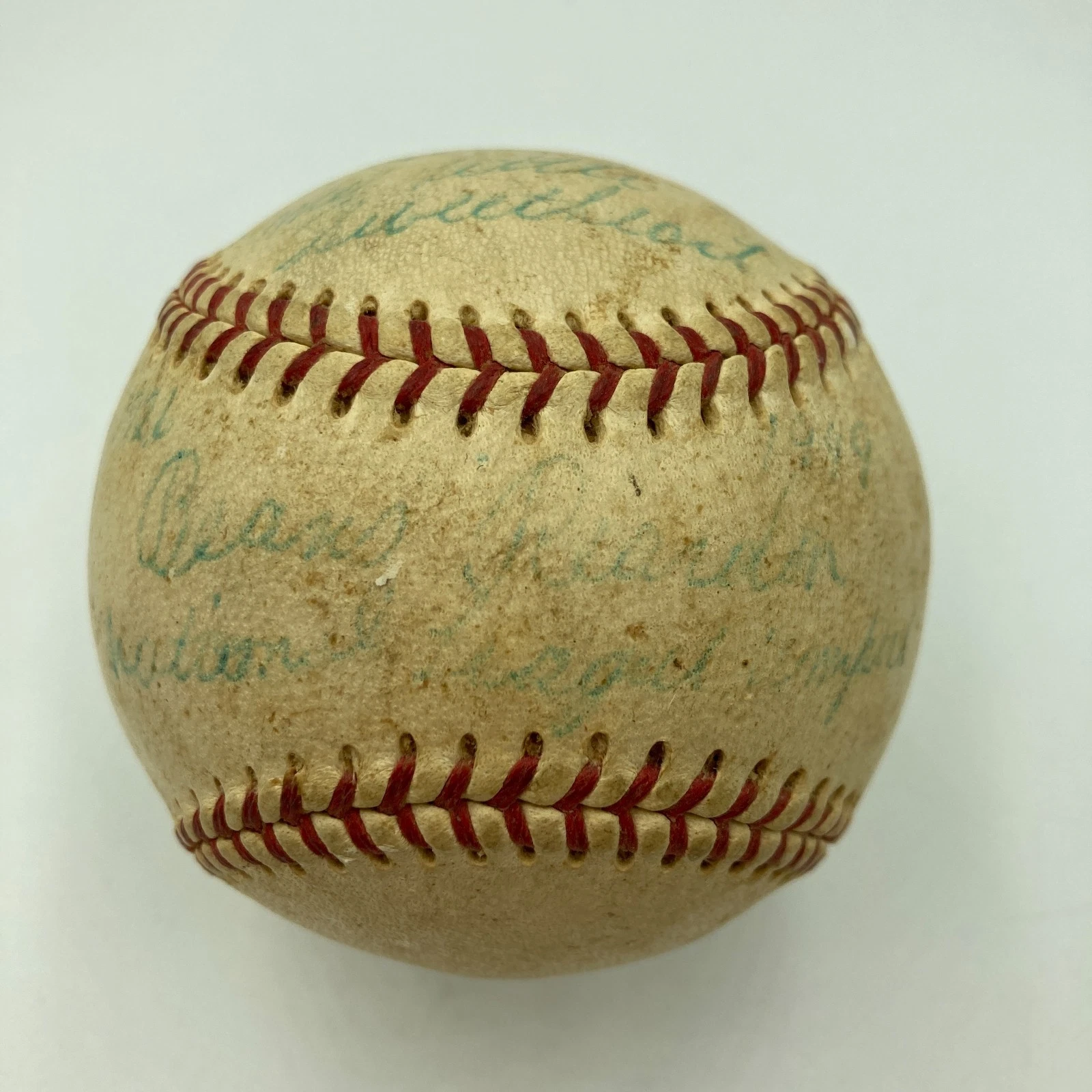 Beans Reardon Umpire Signed Inscribed STATS 1950's NL Baseball JSA COA