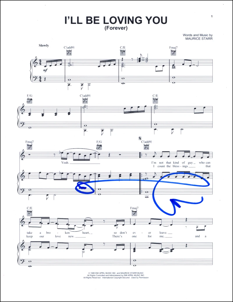 Donnie Wahlberg New Kids NKOTB Signed Autograph I'll Be Loving You Sheet Music