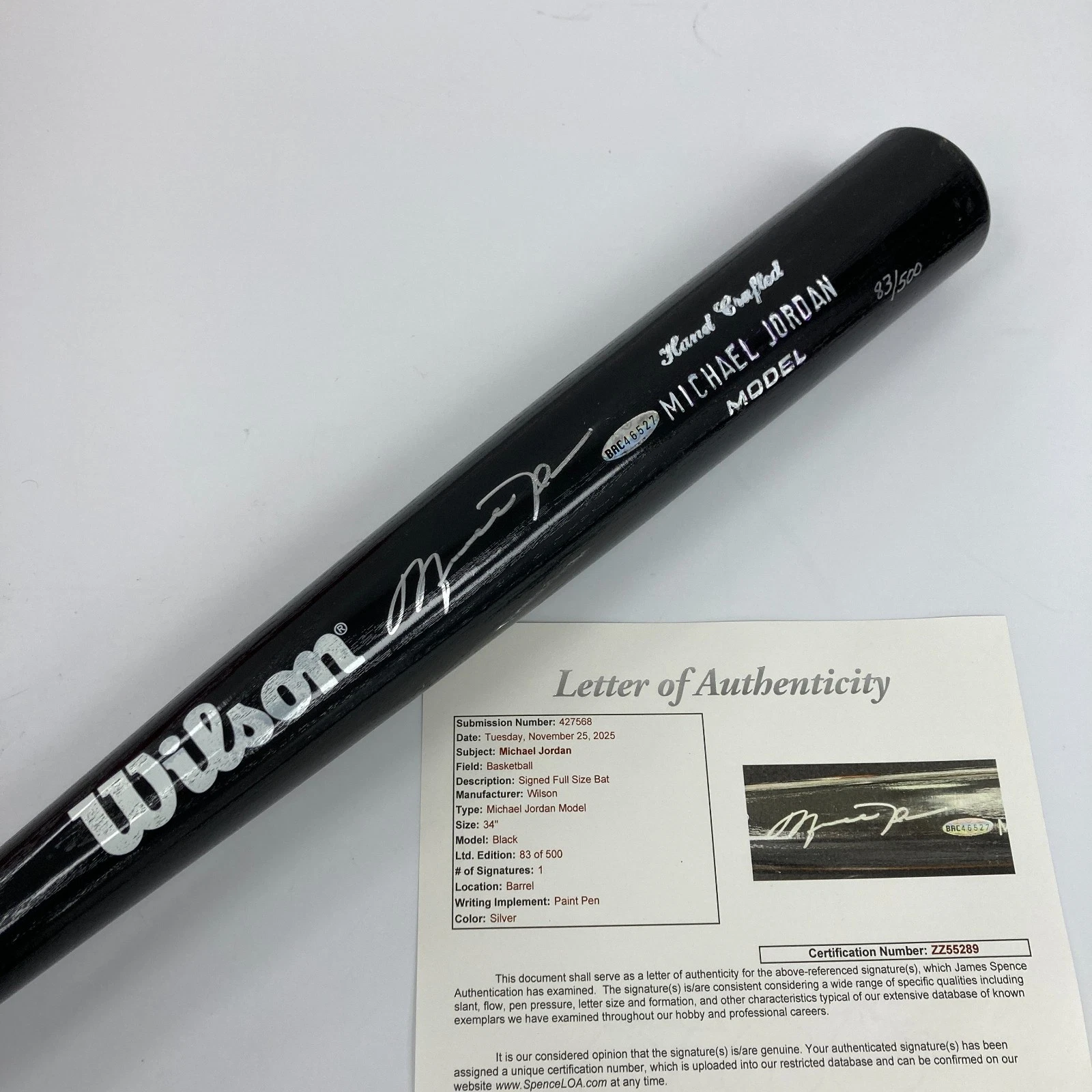 Michael Jordan Signed 1994 Rawlings Game Model Baseball Bat JSA COA & UDA