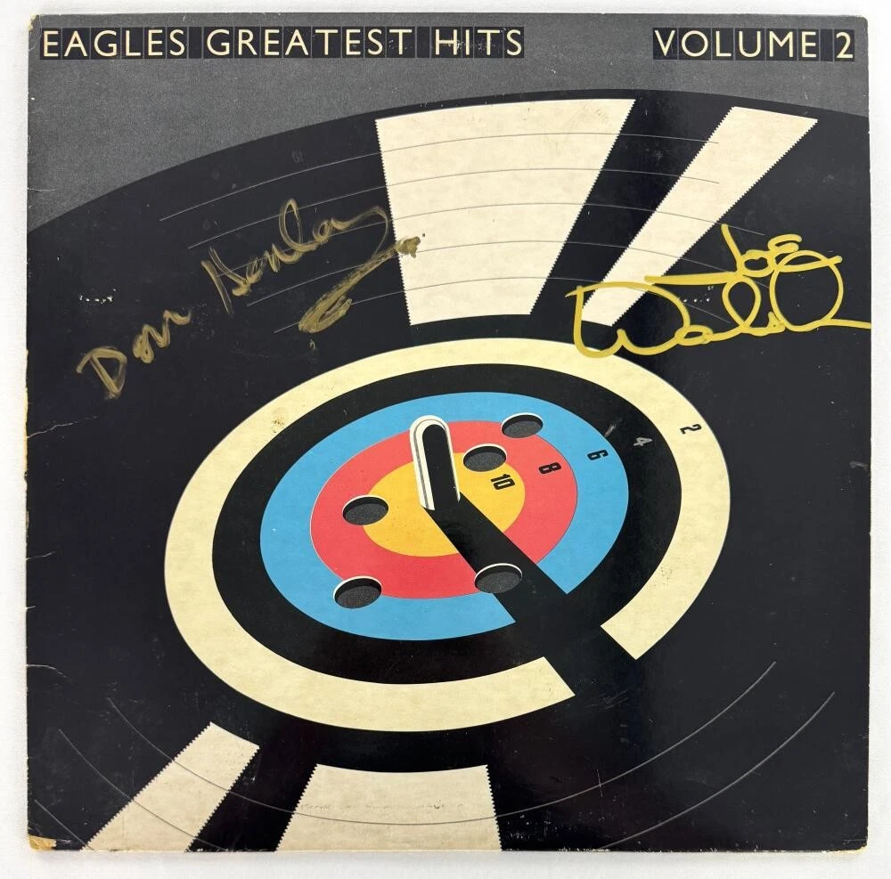 Don Henley & Joe Walsh Signed Autograph Eagles Greatest Hits Album Record w/ JSA