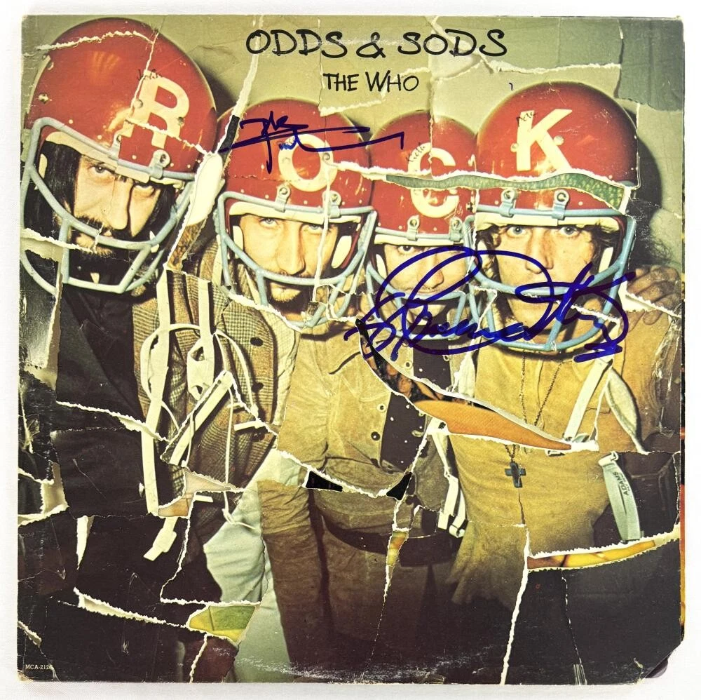 Roger Daltrey Pete Townshend Signed Autograph Who Odds & Sods Album Record JSA