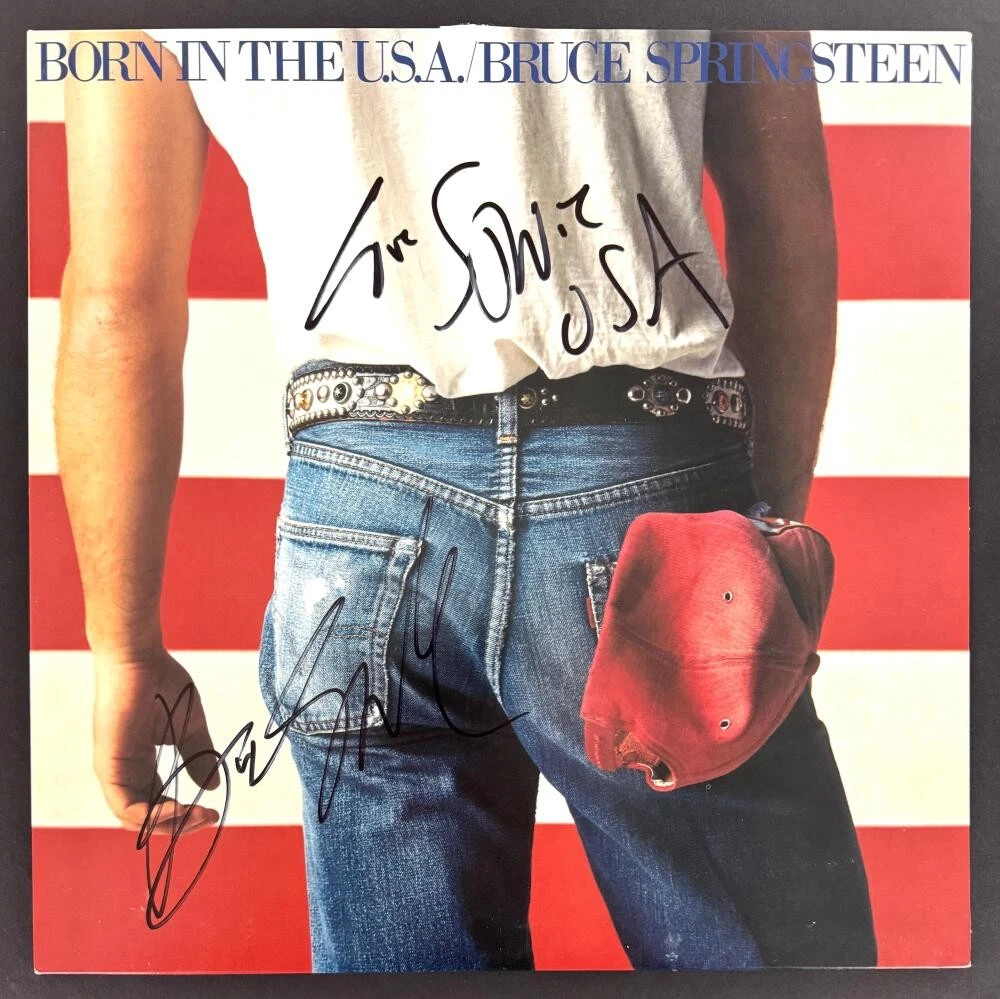 Bruce Springsteen & Steven Van Zandt Signed Autograph Born in the USA Album JSA
