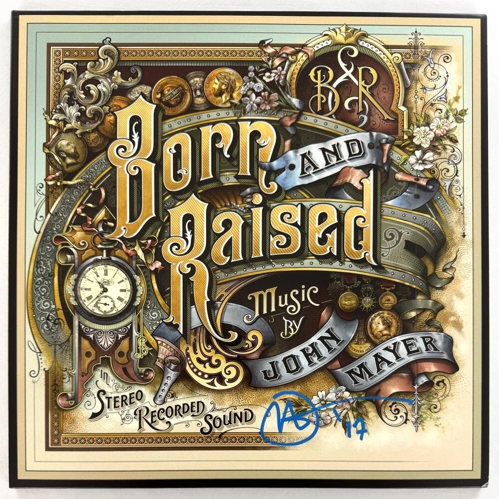 John Mayer Signed Autograph Album Vinyl Record LP - Born and Raised w/ JSA COA