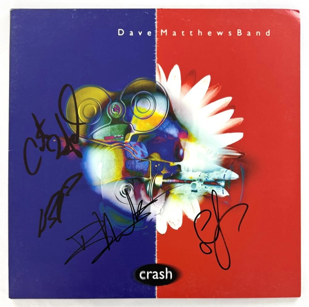 Dave Matthews Band x4 Signed Autograph Crash Album Vinyl Record w/ Beckett COA