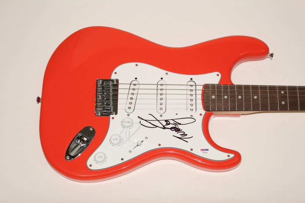 RICK NIELSEN & ROBIN ZANDER SIGNED AUTOGRAPH FENDER BRAND ELECTRIC GUITAR - PSA