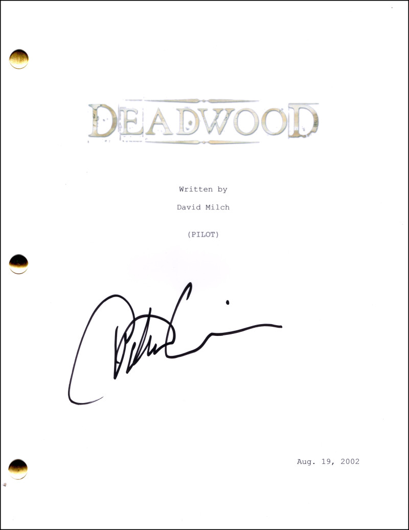 Titus Welliver Signed Autograph Deadwood Pilot Script Screenplay - Silas Adams